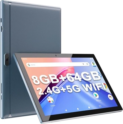 Android 14 Tablet, 10 Inch Tablet 8GB RAM 64GB ROM Storage 1TB Expand, Quad-core