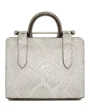 Strathberry Snake Embossed Leather Nano Tote