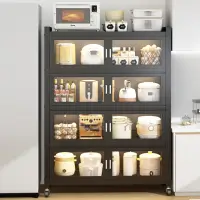 在飛比找momo購物網優惠-【Easy Life 家居館】廚房電器收納層櫃-雙開門五層6