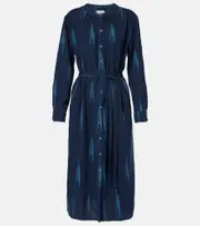 [Velvet] Velvet Alta printed shirt dress AU 16 blue