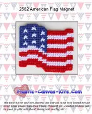 American Flag Magnet-Plastic Canvas Pattern or Kit