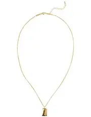 [Mocha] Elly Lou July Flower Necklace in Light Gold