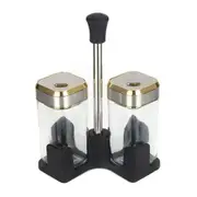 Gold and Transparent Spice Rack and Herb carousel Set of 2 Pcs 100 ml