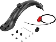 Electric Scooter Rear Mudguard Bracket Tail Light Compatible 4 Screws Fender Rubber Cap Set Compatible 4 Holes E-Scooter (Color : Black set)
