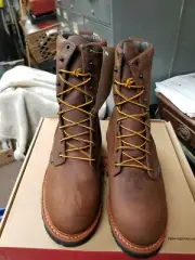 Red Wing Brown Logger Leather Boots Men's Electrical Waterproof 616 NIB D