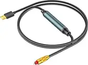 USB to Optical Cable - Multipurpose USB Optical Audio Adapter - USB Optical Audio Converter, Portable USB Optical Audio Converter for Computers