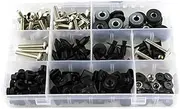 Motorcycle Complete Full Fairing Bolts Kit Clips Nuts for Y&amaha YZFR6 2003-2005 R6S(Silver)