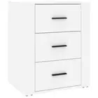 Wooden Bedside Table Drawers Storage Side Lamp Cabinets Bedroom Nightstand White