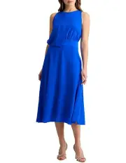 [David Lawrence] Tuscany Silk Dress in Sapphire