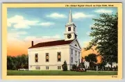 Linen Oldest Baptist Church Cape Cod West Harwich Massachusetts Postcard c1940s