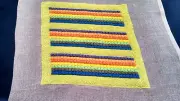 Finished Needlepoint Geometric Design 11 3/4"x11 3/4"