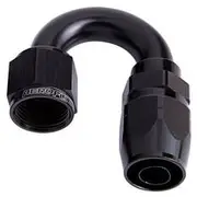 Aeroflow 500 Series Cutter Swivel 180° Hose End -8AN, AF506-08BLK