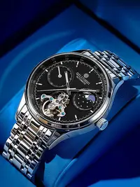 在飛比找Yahoo!奇摩拍賣優惠-羅西尼男士手錶十大商務品牌瑞士手錶防水機械錶全自動陀飛輪