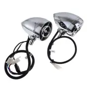 1.25'' Motorcycle Sound Bluetooth Speaker Hi-Fi Audio MP3/WMA USB/AUX Chrome