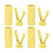 Metal Shoe Lace Tips, 4Pcs Shoelace Head, Cylindrical Tip Cord (Yellow)