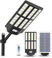 Ofuray 6500W Solar Street Lights Outdoor, 650000LM Commercial Solar Parking Lot Lights Dusk to Dawn,6500k Solar Street Security Lights with Motion Sensor & Remote Control,for Yard, Garage, Street