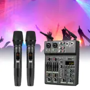 U10 4 Channels Compact Studio Mixer USB Audio Interface 2 Mic Xmas Gift AU