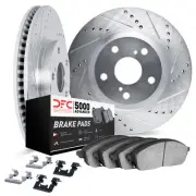 Dynamic Friction Company 7512-63143 Brake Rotor Dimpled & Slotted Silver