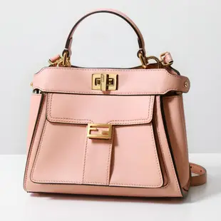 Fendi 8BN244 迷你鎖扣 Peekaboo 包 粉色【促銷品】