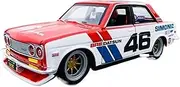 Finished Scale Model Simulation 1:24 for Datsun 510#46 Die-cast Alloy Car Model Static Scale Model Exquisite Collection Holiday Presents Presents Ornaments
