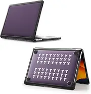 Compatible with MacBook Touch Bar 13" 2016-2019 A1706/A1708/A1988/A1989/A2159 Dual Layer Heavy Duty Protective Plastic Hard Shell Case,Anti-Fingerprint Soft TPU Bumper.Purple
