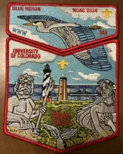 Blue Heron Lodge 349 Tidewater Council VA 2024 NOAC Flap Set RED Bdr (24-234)