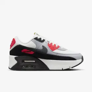 【NIKE 耐吉】Air Max 90 Lv8 女 休閒鞋 運動 復古 雙層氣墊 緩震 厚底 白黑紅(FD4328-101)