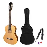 Martinez 'Slim Jim' 3/4 Size Student Classical Guitar Pack with Built In Tuner (Spruce/Rosewood)