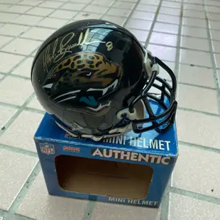 Authentic Auto Riddell Mini Helmet Panthers Mark Brunell 簽名小型頭盔