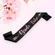 Black 'Bride Tribe' with Arrow Sash Hens Night Bachelorette Outfit Accessory