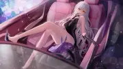 Anime big vehicle legs crossed girls pointy ears Playmat Game Mat Desk