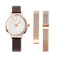 Calvin Klein | 原廠平輸CK手錶- CK EVEN系列女錶-木質雅緻岩紋皮革腕錶K7B236G6