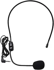 COMPUKAS 3Pcs Head Mounted Microphone Speaker Mic Portable Wired Voice Amplifier for Teaching and Presentations Lightweight Design for and Storage