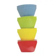 12pc Avanti Reusable 9cm Silicone Muffin Cup Round Oven Baking Cupcake Mould