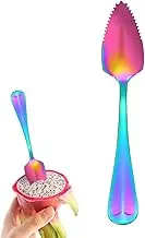 Qkbuza Grapefruit Spoons Serrated Stainless | Long Handle Dessert Spoons Serrated,Kitchen Gadget Tableware for Fruit, Scooping Ice Cream or Stirring Drinks