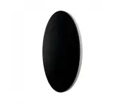 Amonson Lighting Integrated LED Round Sconce Backlit Wall Light, Black Small