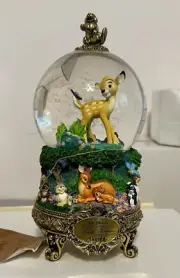 Walt Disney Masters of Animation Frank Thomas BAMBI “Flower Song” SnowGlobe NIB