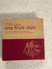 Premium Duz Detergent Golden Wheat 22k Gold Border Fruit Dish New