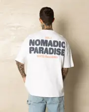 [Nomadic Paradise] Nomadic Paradise Men's Radical Street T-Shirt in White Size XL XL White
