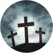 Slipmat Slip Mat Scratch Pad Felt for Any 12" LP DJ Vinyl Turntable Record Player Custom Graphical - Three Crosses
