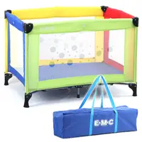 在飛比找PChome24h購物優惠-EMC 輕巧型安全嬰兒床(具遊戲功能)(彩色)