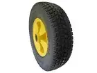 12" Flat Free Tire Solid Rubber 5/8 Axle For Cart Wagon Wheel Barrow Wheelbarrow