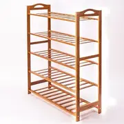 [Clevinger] 5-Tier Free Standing Shoe Racks, Stackable Bamboo Wood Shoe Rack Durable Shoe Shelf Holder, Functional Sturdy Shoe Organizer for Closet Entryway Hallway Indoor & Outdoor (1Pack, 5-Tier)