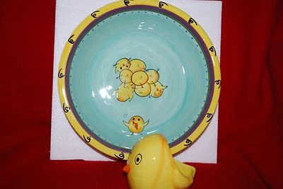 Large Cheryl Thompson Peeps Ceramic Chip Dip Set Brand New In Box Free Shipping