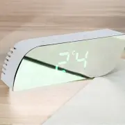 LED Digital Clock 12/24 Hour Conversion Adjustable Brightness Bedside Alarm Emb