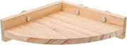 Kisangel Perch for Birds Durable Solid Wood Standing Perch Platform for Parrots Cockatoos Canaries and Budgies Cage Supply