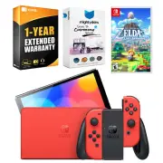 Nintendo Switch OLED Mario RED Edition + Legend of Zelda Link's Awakening Bundle