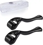 TayBong Beard Growth Roller, 2 Pack Derma Roller Hair Growth Men 0.5mm & 1mm, 540 Titanium Microneedle for Men and Women Stimulate Facial Hair & Beard Growth Derma Roller Kit with Case