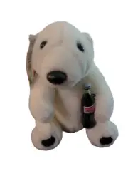 Coca-Cola Polar Bear Plush Collectable With Coca-Cola Bottle 1993 Vintage NWT