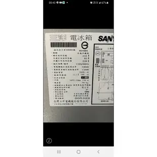 一級能效～二手中古三洋310公升二門冰箱，型號SR-310B8，保固3個月，請詢問大戶藥師